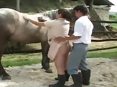 Horse Threesome Porn - Animal Sex mania - animal porn tube : sex with horse, dog ...