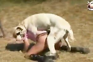 dog-fucks-blonde  farm sex